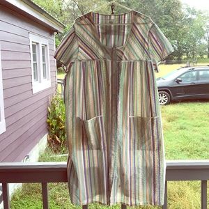 Clearance Pink 3x Housecoat/2 pockets & pearl snap